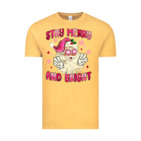 Vintage Mustard stay merry and bright Vintage Tee - MaliasSmallBusiness