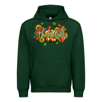 Forest Green thankful pumpkins Urban Hoodie - MaliasSmallBusiness