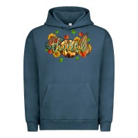 Pigment Midnight Navy thankful pumpkins Urban Hoodie - MaliasSmallBusiness