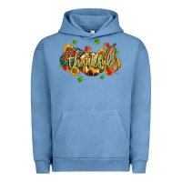 Pigment Pebble Blue thankful pumpkins Urban Hoodie - MaliasSmallBusiness