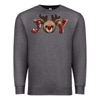 Charcoal Heather joy reindeer Premium Sweatshirt - AdoDesignShop