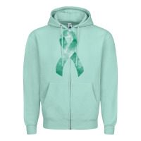 Seafoam liver cancer ribbon fa element Zipper Hoodie - FaDigitalArtStudio