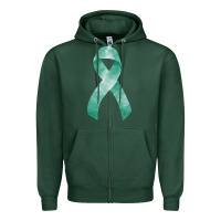 Sports Green liver cancer ribbon fa element Zipper Hoodie - FaDigitalArtStudio