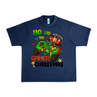 Navy ho ho ho gamer Christmas Urban Heavy Tee - BarkalooDesign