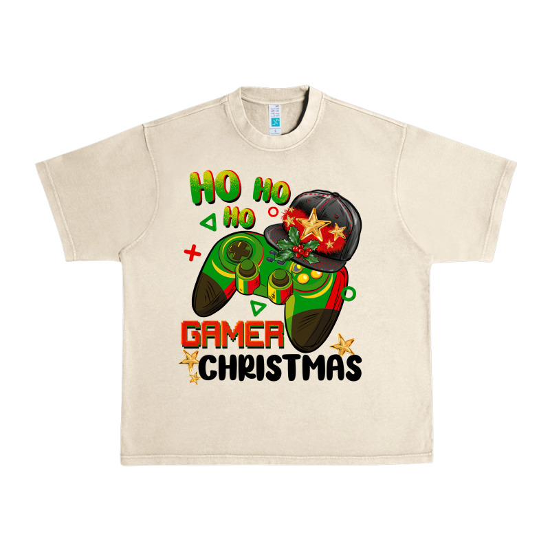 Ho Ho Ho Gamer Christmas Urban Heavy Tee by BarkalooDesign | Teevron