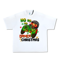 White ho ho ho gamer Christmas Urban Heavy Tee - BarkalooDesign