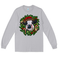 Heifer Cow With Christmas Wreath Long Sleeve Tee | Teevron