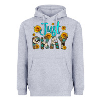 Heather Grey just pray Heavyweight Hoodie - Artiststas