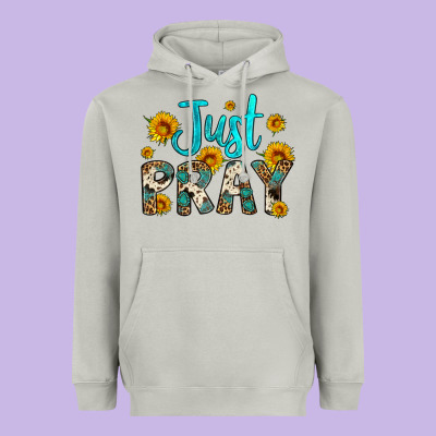 Just Pray Heavyweight Hoodie Designed By Artiststas