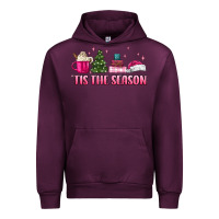 Mauve Wine tis the season pink christmas Urban Hoodie - MaliasSmallBusiness