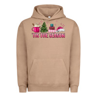 Pigment Burro tis the season pink christmas Urban Hoodie - MaliasSmallBusiness