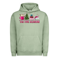 Pigment Oil Green tis the season pink christmas Urban Hoodie - MaliasSmallBusiness
