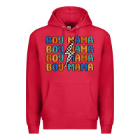 Cardinal boy mama lightning bolt Premium Hoodie - MaliasSmallBusiness