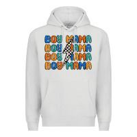 Dove Grey boy mama lightning bolt Premium Hoodie - MaliasSmallBusiness