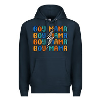 Navy boy mama lightning bolt Premium Hoodie - MaliasSmallBusiness