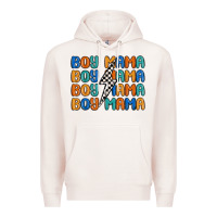Pale Pink boy mama lightning bolt Premium Hoodie - MaliasSmallBusiness
