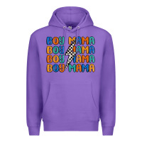 Purple boy mama lightning bolt Premium Hoodie - MaliasSmallBusiness