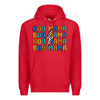 Red boy mama lightning bolt Premium Hoodie - MaliasSmallBusiness