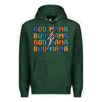Sports Green boy mama lightning bolt Premium Hoodie - MaliasSmallBusiness