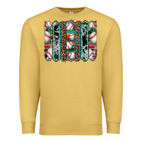 Antique Gold baseball serape cowhide turquoise leopard glitter  brushstrokes Premium Sweatshirt - Artiststas