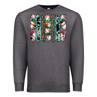 Charcoal Heather baseball serape cowhide turquoise leopard glitter  brushstrokes Premium Sweatshirt - Artiststas