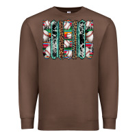 Chestnut baseball serape cowhide turquoise leopard glitter  brushstrokes Premium Sweatshirt - Artiststas