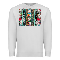 Dove Grey baseball serape cowhide turquoise leopard glitter  brushstrokes Premium Sweatshirt - Artiststas