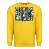 Lemon baseball serape cowhide turquoise leopard glitter  brushstrokes Premium Sweatshirt - Artiststas