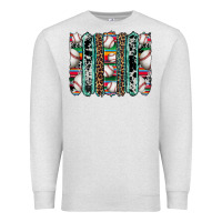 Oatmeal Heather baseball serape cowhide turquoise leopard glitter  brushstrokes Premium Sweatshirt - Artiststas