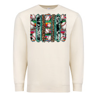 Sandshell baseball serape cowhide turquoise leopard glitter  brushstrokes Premium Sweatshirt - Artiststas