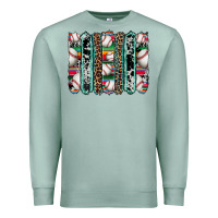 Seafoam baseball serape cowhide turquoise leopard glitter  brushstrokes Premium Sweatshirt - Artiststas