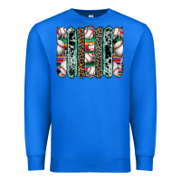 True Royal baseball serape cowhide turquoise leopard glitter  brushstrokes Premium Sweatshirt - Artiststas