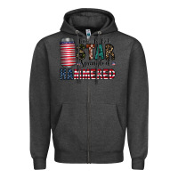 Charcoal Heather Star Spangled Hammered Zipper Hoodie - CowhideDigitalArt