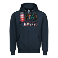 Navy Star Spangled Hammered Zipper Hoodie - CowhideDigitalArt
