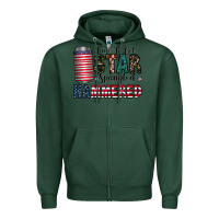 Sports Green Star Spangled Hammered Zipper Hoodie - CowhideDigitalArt