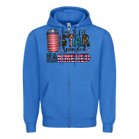 True Royal Star Spangled Hammered Zipper Hoodie - CowhideDigitalArt