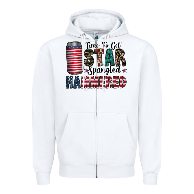 Star Spangled Hammered Zipper Hoodie by CowhideDigitalArt | Teevron