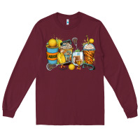 Burgundy lacrosse coffee cups Long Sleeve Tee - Zillion Design Studio