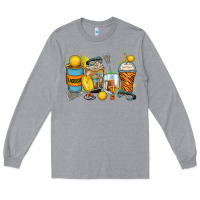 Heather Grey lacrosse coffee cups Long Sleeve Tee - Zillion Design Studio