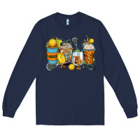 Navy lacrosse coffee cups Long Sleeve Tee - Zillion Design Studio