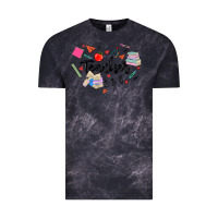 Cloud Black teacher heart Vintage Tee - MaliasSmallBusiness