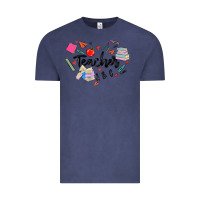 Vintage Denim teacher heart Vintage Tee - MaliasSmallBusiness
