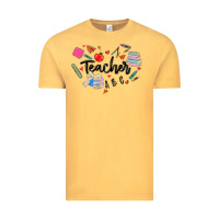 Vintage Mustard teacher heart Vintage Tee - MaliasSmallBusiness