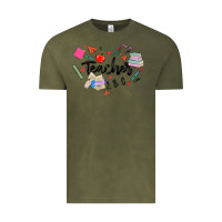 Vintage Olive teacher heart Vintage Tee - MaliasSmallBusiness