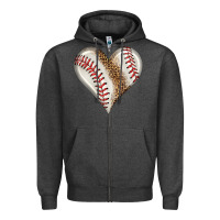 Baseball Heart Zipper Hoodie | Teevron