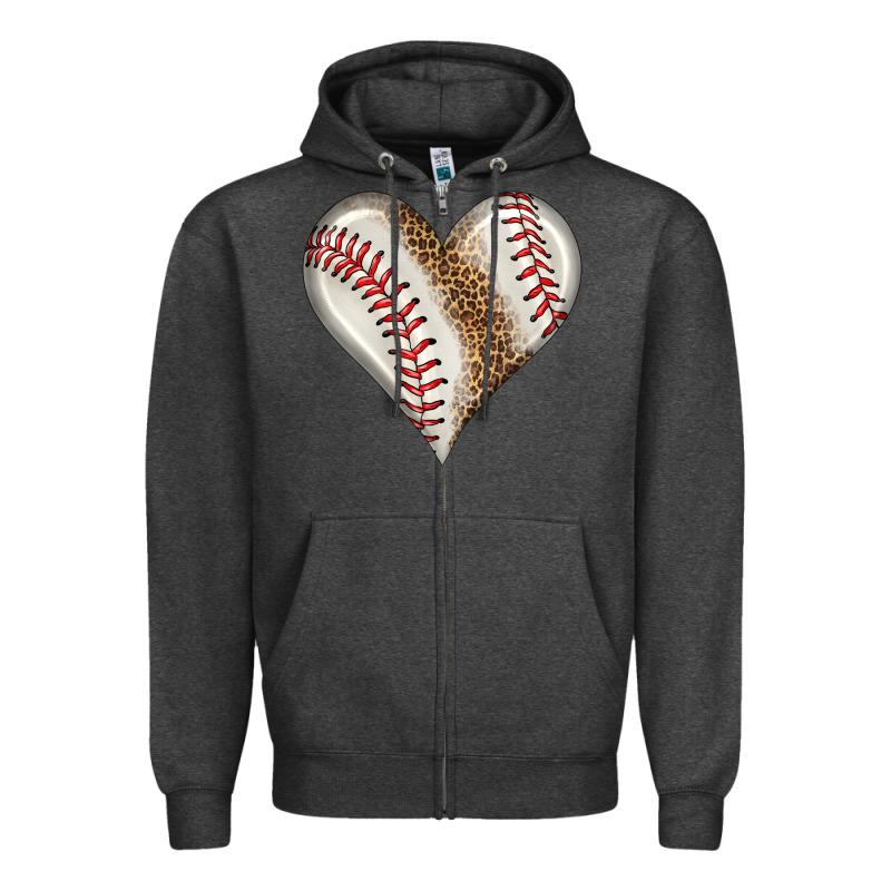 Baseball Heart Zipper Hoodie by HRA Design Shop | Teevron