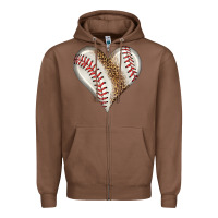 Chestnut baseball heart Zipper Hoodie - HRA Design Shop