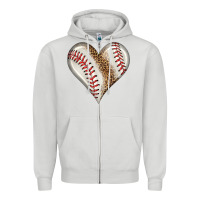 Dove Grey baseball heart Zipper Hoodie - HRA Design Shop