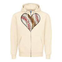 Sandshell baseball heart Zipper Hoodie - HRA Design Shop