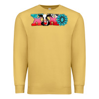 Antique Gold xoxo with cow Premium Sweatshirt - AdoDesignShop